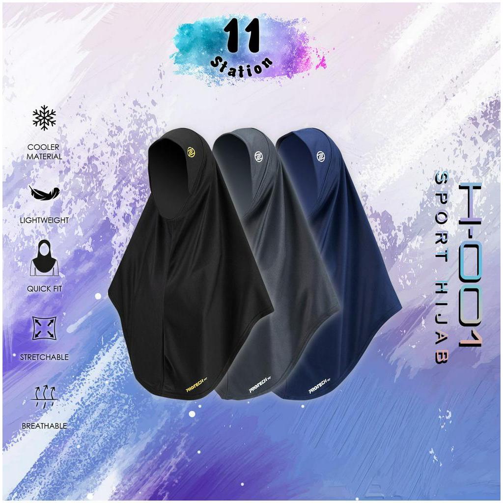 Protech Sport Tudung Hijab (Model: H001-Long)/(Model:H002-Short)