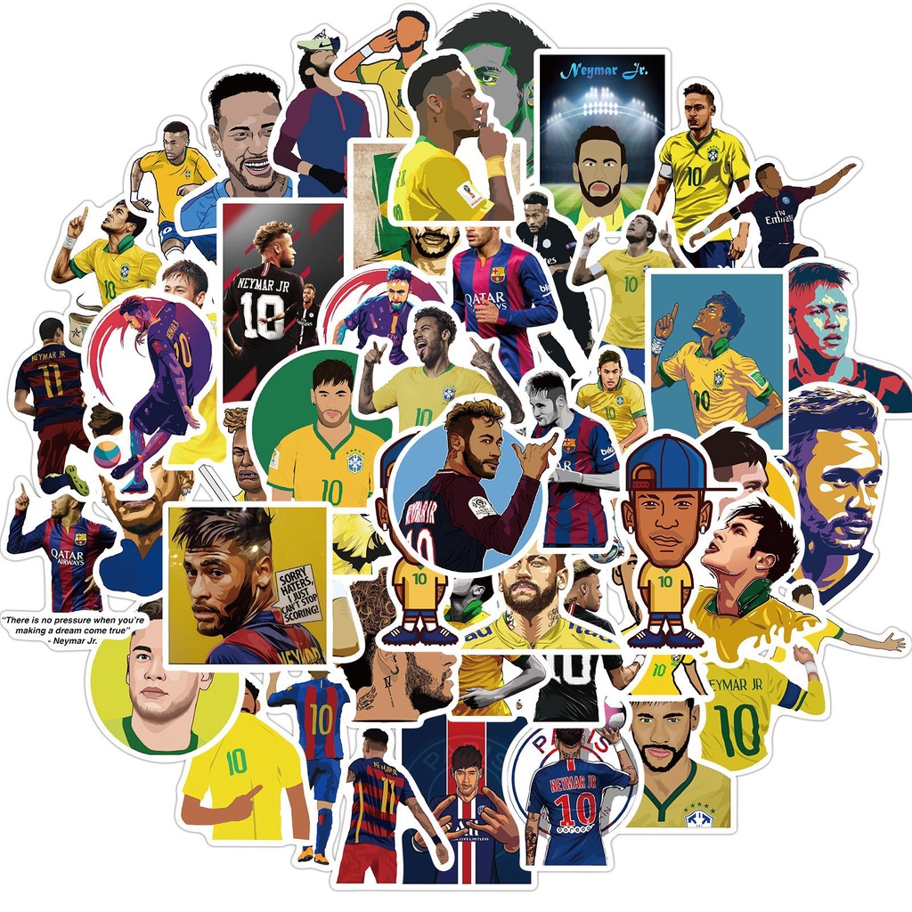 Y&P| Neymar Stickers Set Cartoon Anime Graffiti Waterproof Stickers Pack,  50 pcs/set | Shopee Malaysia
