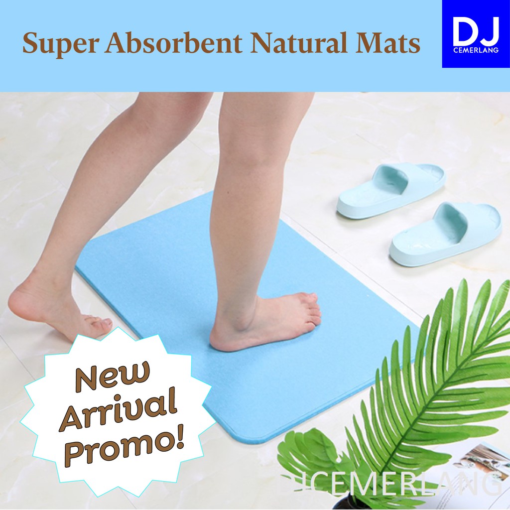 Diatomite Mat Bathroom Fast Drying Non Slip Floor Mat Quick Dry