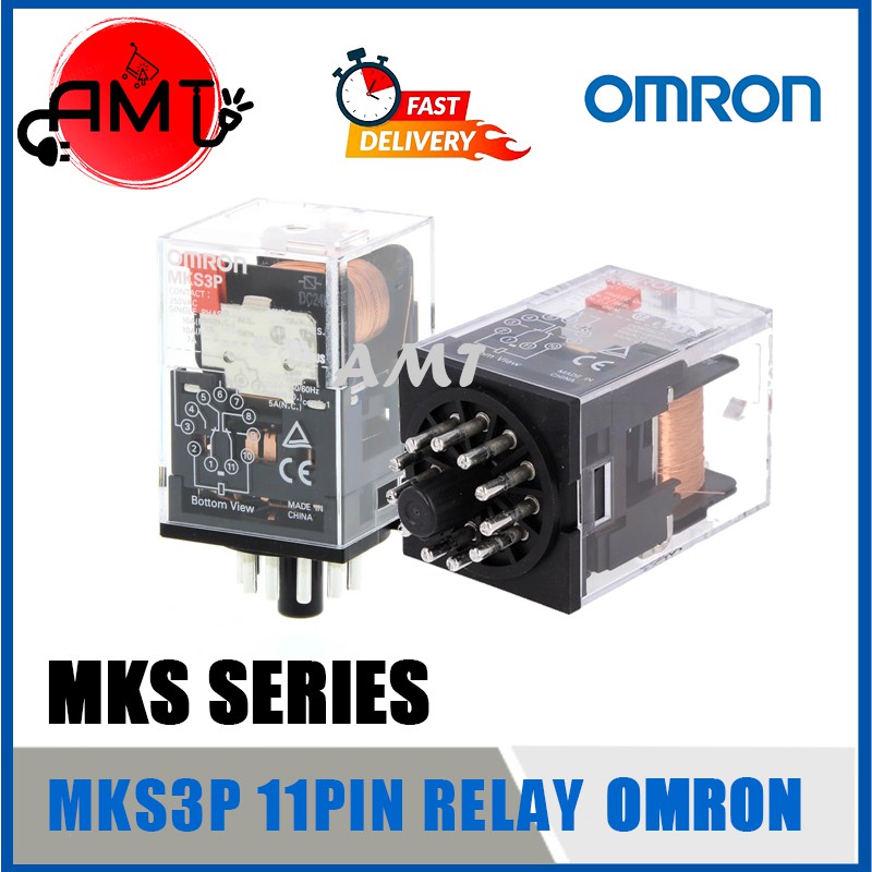 Omron Mks3p 11pin 220 240vac 24vdc Relay Shopee Malaysia