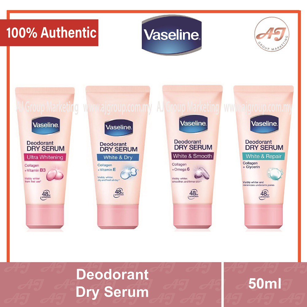 Vaseline Deodorant Dry Serum (50ml) [Ultra Whitening / White & Dry ...