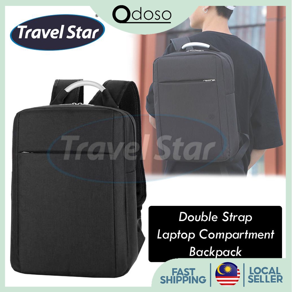 TRAVEL STAR 9809 Premium Double Strap Laptop Backpack with Laptop Compartment (Up to 15 inch)