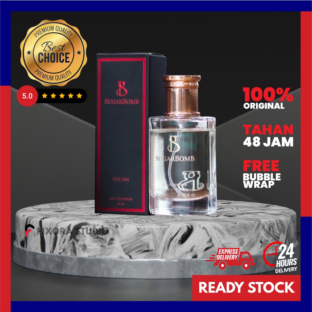 MEN SUGARBOMB PERFUME FOR HIM 30ML EDP / 30ML LITE / 8ML EDT LONG ...