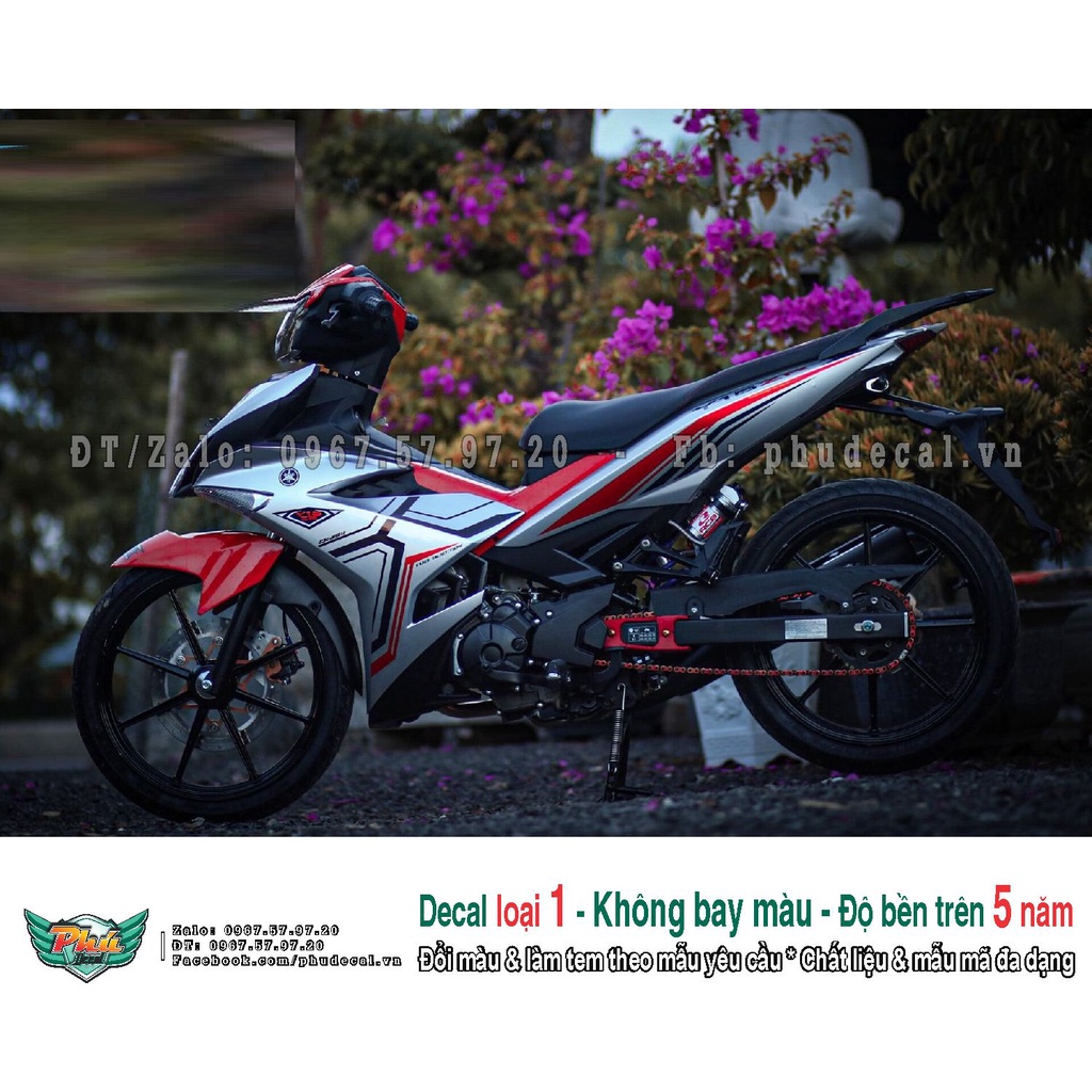 Removable sticker for exciter 150 in silver red black (f) | Shopee Malaysia