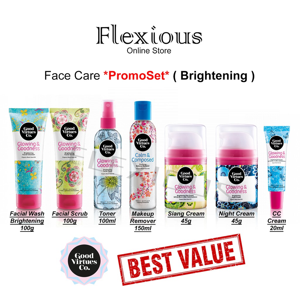 Gvc Good Virtues Co My Facial Care Set Facial Wash Facial Scrub Toner Makeupremover Day Night Cc Cream Shopee Malaysia