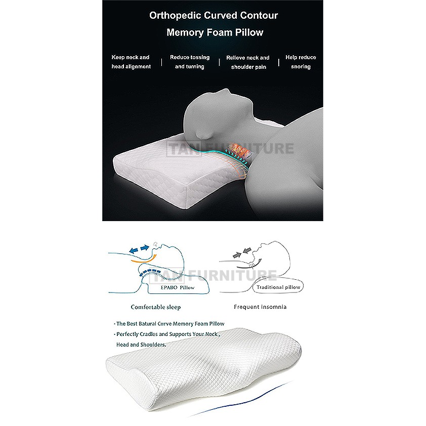 contour memory foam pillow