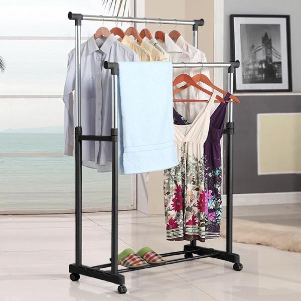 Ampai Baju Ampai Jemur Baju Ampaian Baju Drying Rack Cloth Hanger Double Pole House Hanger Cloth Hang Rack Shopee Malaysia