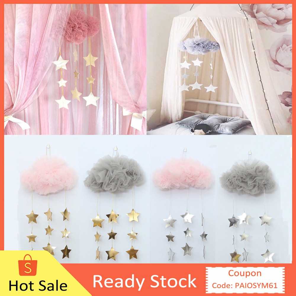 Children Tent Cute Cloud Star Pendant Baby Kid Boy Girl Bed Room