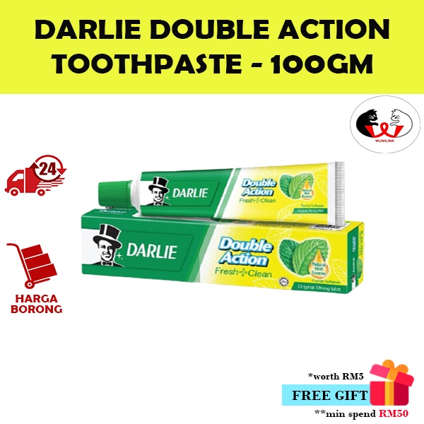 Darlie Double Action Fluoride Toothpaste Original Strong Mint (100g)