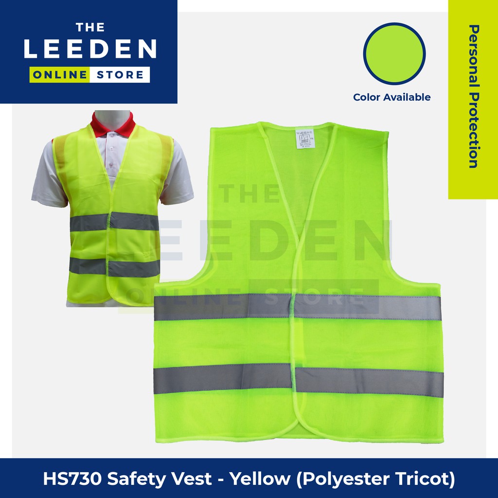 Safety Reflective Vest HS730 High Visibility Jacket - Polyester Tricot by Leeden Online Store