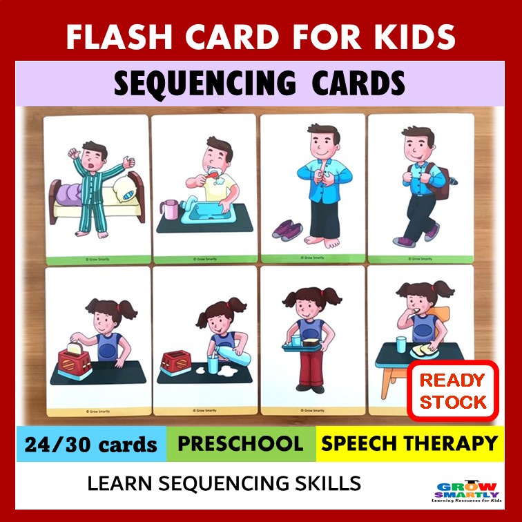 Sequencing Cards Speech Therapy Speech Delay Autism Education Flash Cards Educational Cards Special Education