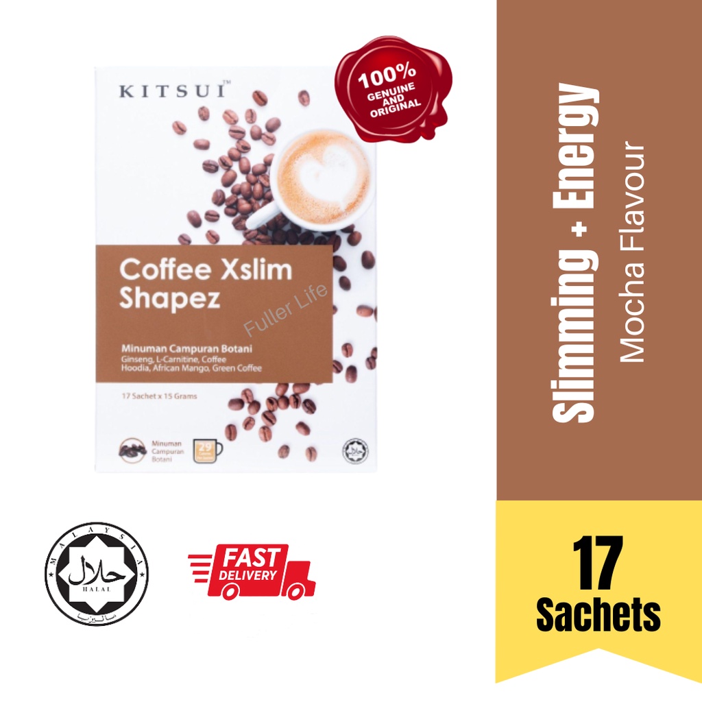 KITSUI Coffee Xslim Shapez - Mocha Flavour (17sx15g) | Slimming & Energy Drink