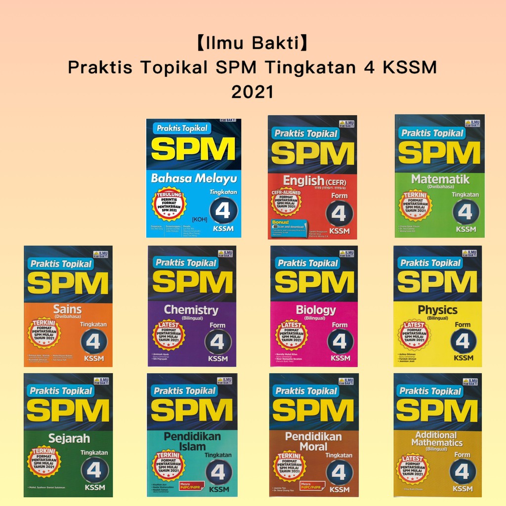 Buy 【Ilmu Bakti】Buku Latihan Praktis Topikal SPM Tingkatan 4 Dwibahasa