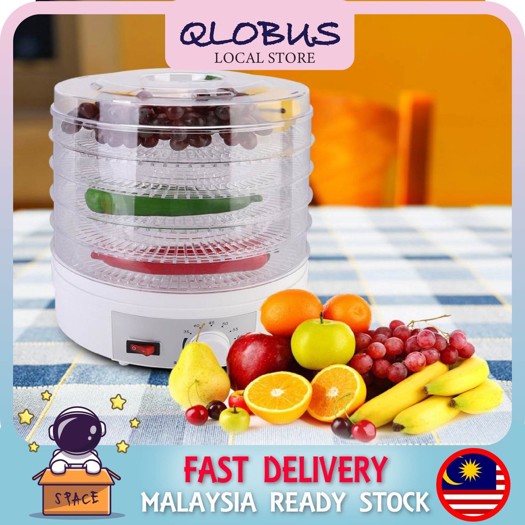 QLOBUS Healthy Fruits Food Dryer Dehydrator With Five Drying Racks 350W