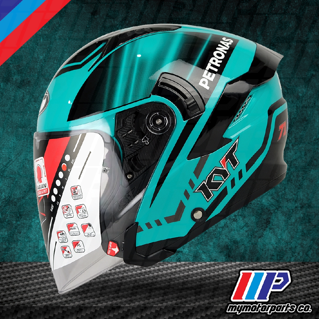 KYT NFJ Double Visor Open Face Helmet [PETRONAS] Special Edition
