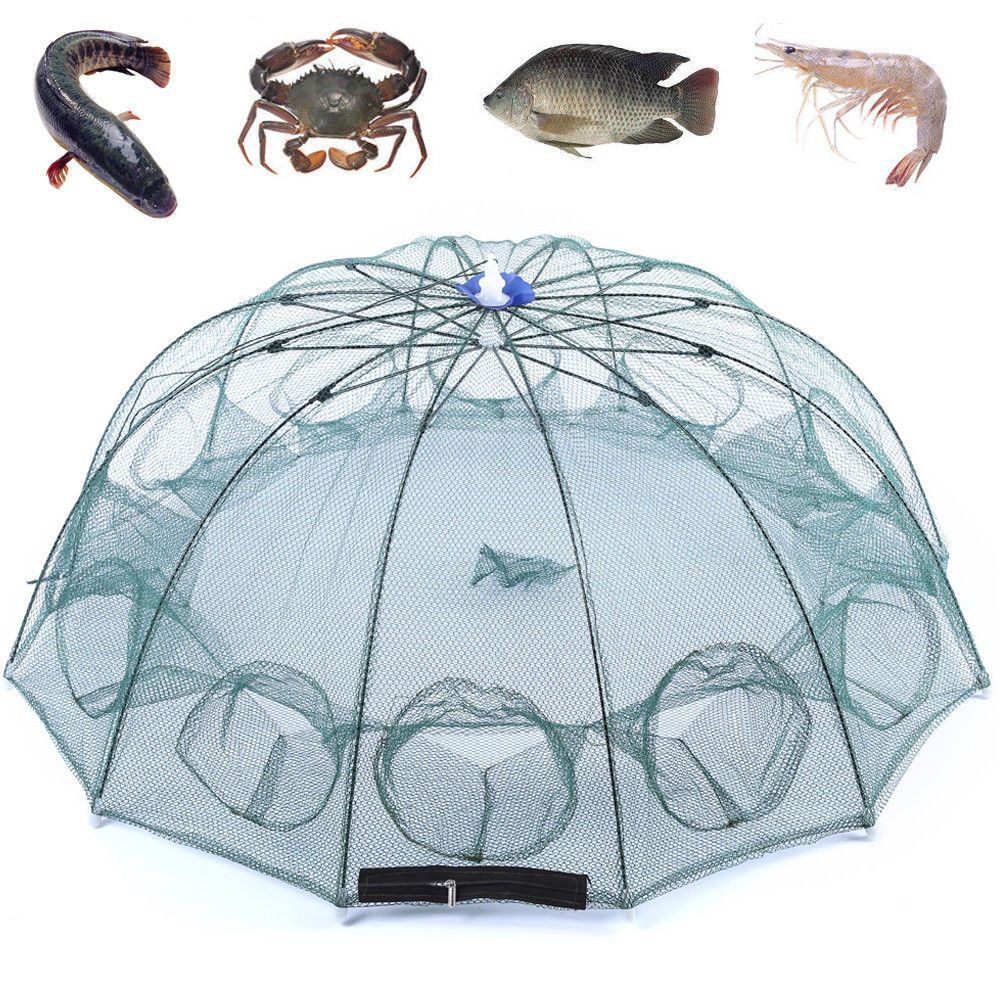 8M Long Rope Portable Folding Fishing Net Shrimp Manila Rope Boat Docks