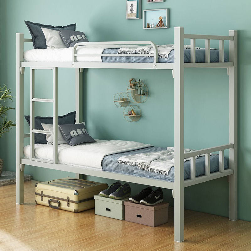 Double Decker Queen Bed Frame Katil Double Decker Single Bed Frameupper And Lower Bunk Iron Bed