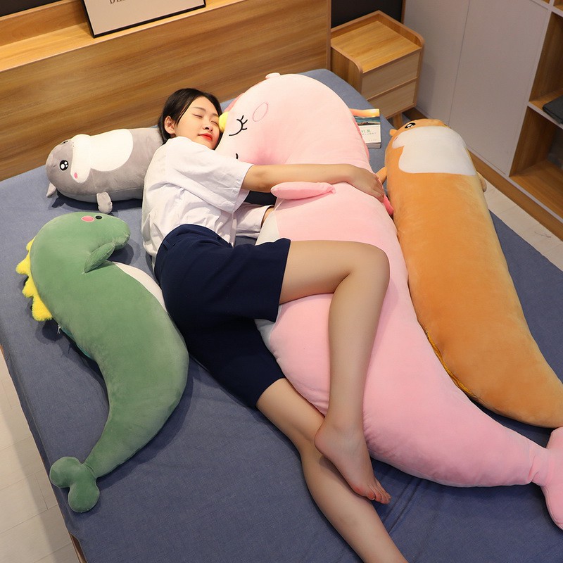 Nordic Unicorn Seahorse Boyfriend Sleeps On Long Pillow Bed