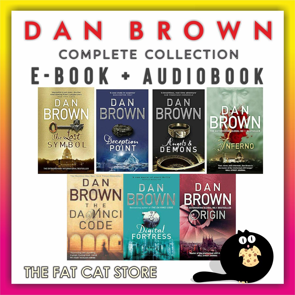 Complete Set Audiobook Ebook Dan Brown Collection Robert Langdon Series Novels 7 Ebooks Audiobooks Shopee Malaysia