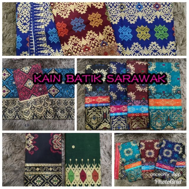  KAIN  BATIK  SONGKET PRINTED KAIN  BATIK  SARAWAK 2 METER 