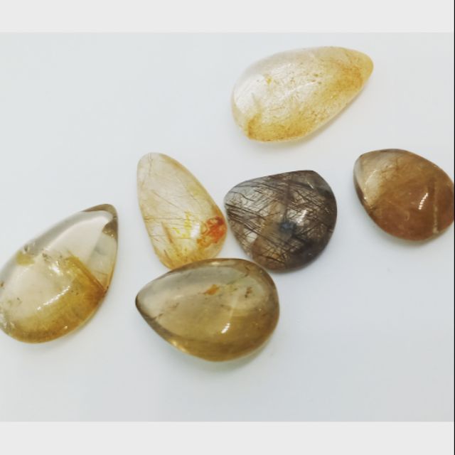 Batu Jarum Emas Asli Rutilated Gold Hair Shopee Malaysia