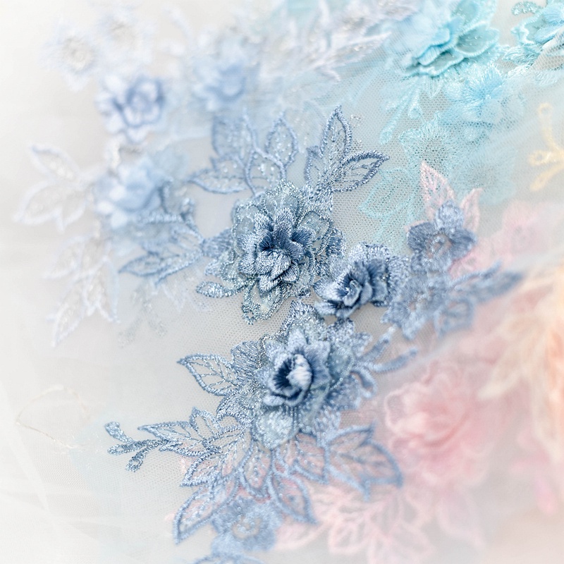 15 color cording lace Applique handmake DIY Wedding Dress Lace Patch Ready Stock