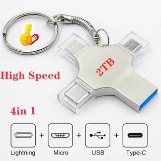 2021 New Pen Drive Type c Otg Usb Flash Drive 3.0 For Iphone ipad Android  32GB—2TB  Pendrive 4in1