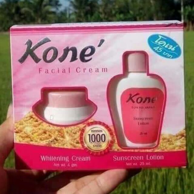 KONE' facial cream 2in1 (whitening cream + suncreen lotion) Shopee
