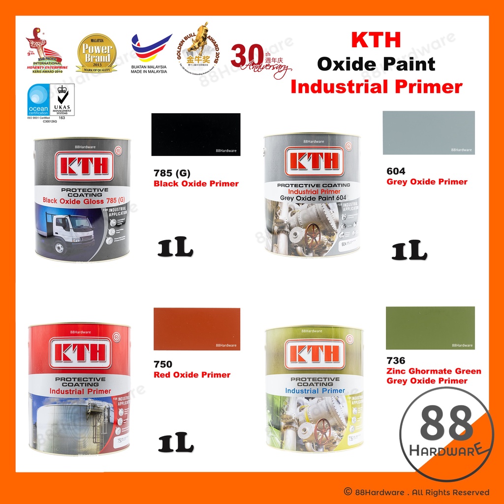 1L KTH 786G 750 736 604 cat besi anti karat / anti rust paint / cat