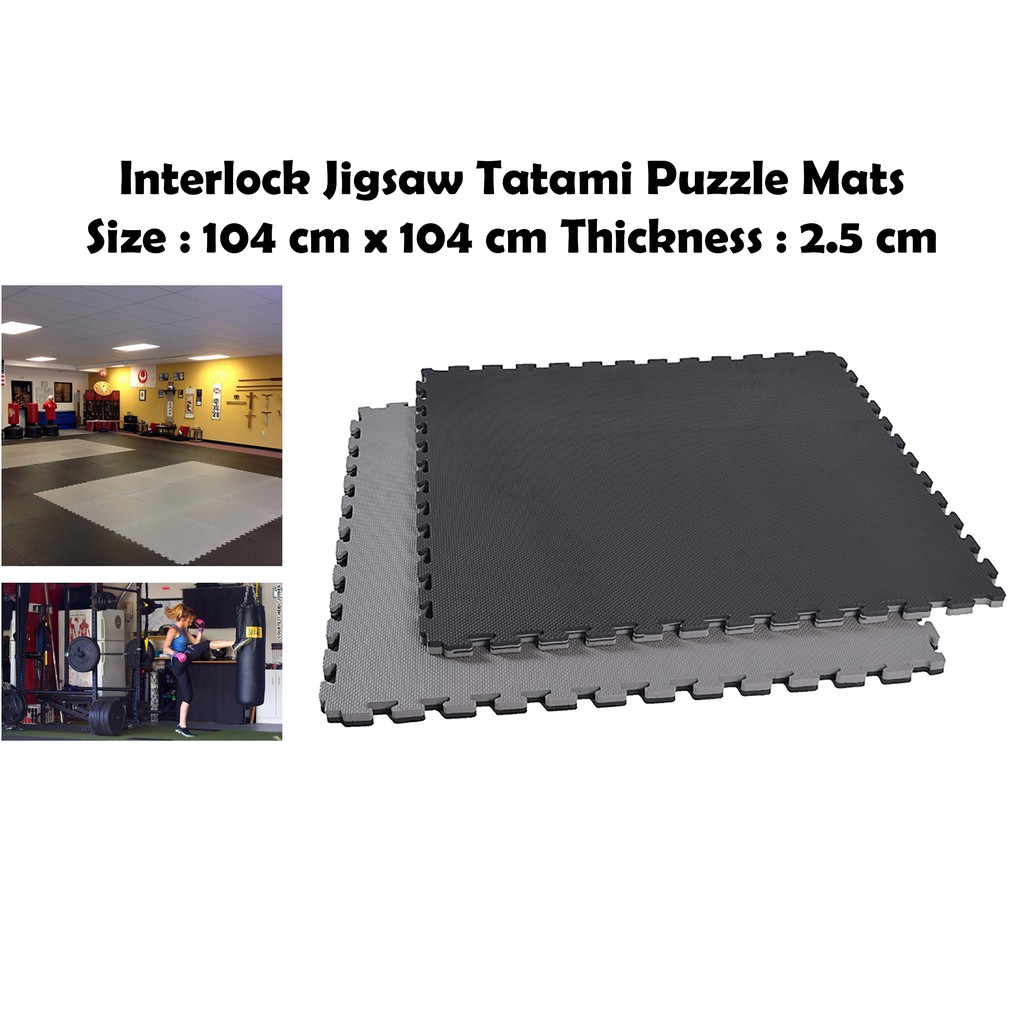 104cm x 104cm x 2.5cm Interlock Jigsaw Tatami Puzzle Mats Boxing Mats Gym Mats Play Mats (2.5cm
