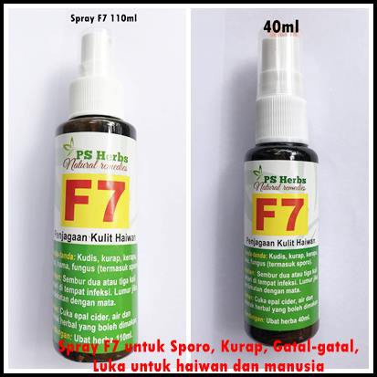 Ubat Sporo Spray F7 PS Herbs untuk Sporo, Kurap, Gatal 