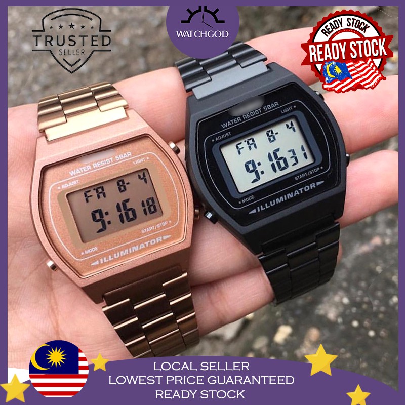 [Malaysia 3 Year Warranty] Classic B640WC-5AVT Vintage LED Digital Sports Women Ladies Watch Jam Tangan Wanita Perempuan