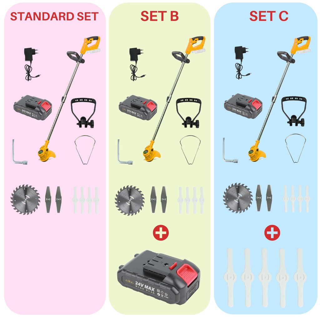 Malaysia Ready Stock KUOKI KK-LL24V 24V Electric Grass Trimmer Cutter Cordless Pruning Garden Tools Mesin Potong Rumput