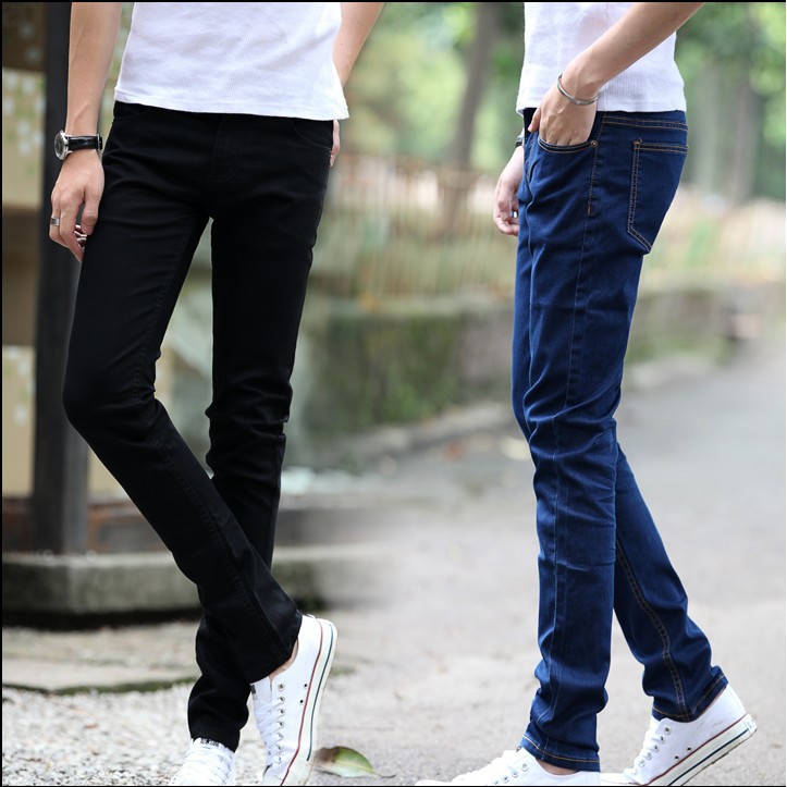 Fashion Men'S Korean Slim Fit Men Long Jeans Skinny Denim Jeans Pant ...
