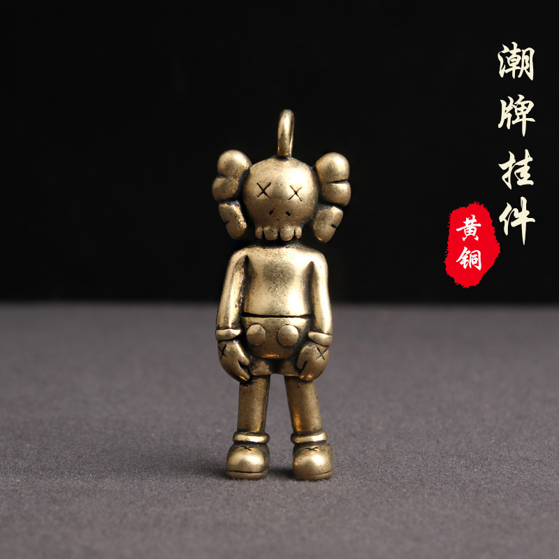 Solid brass do old personality popular logo kaws figures standing ...