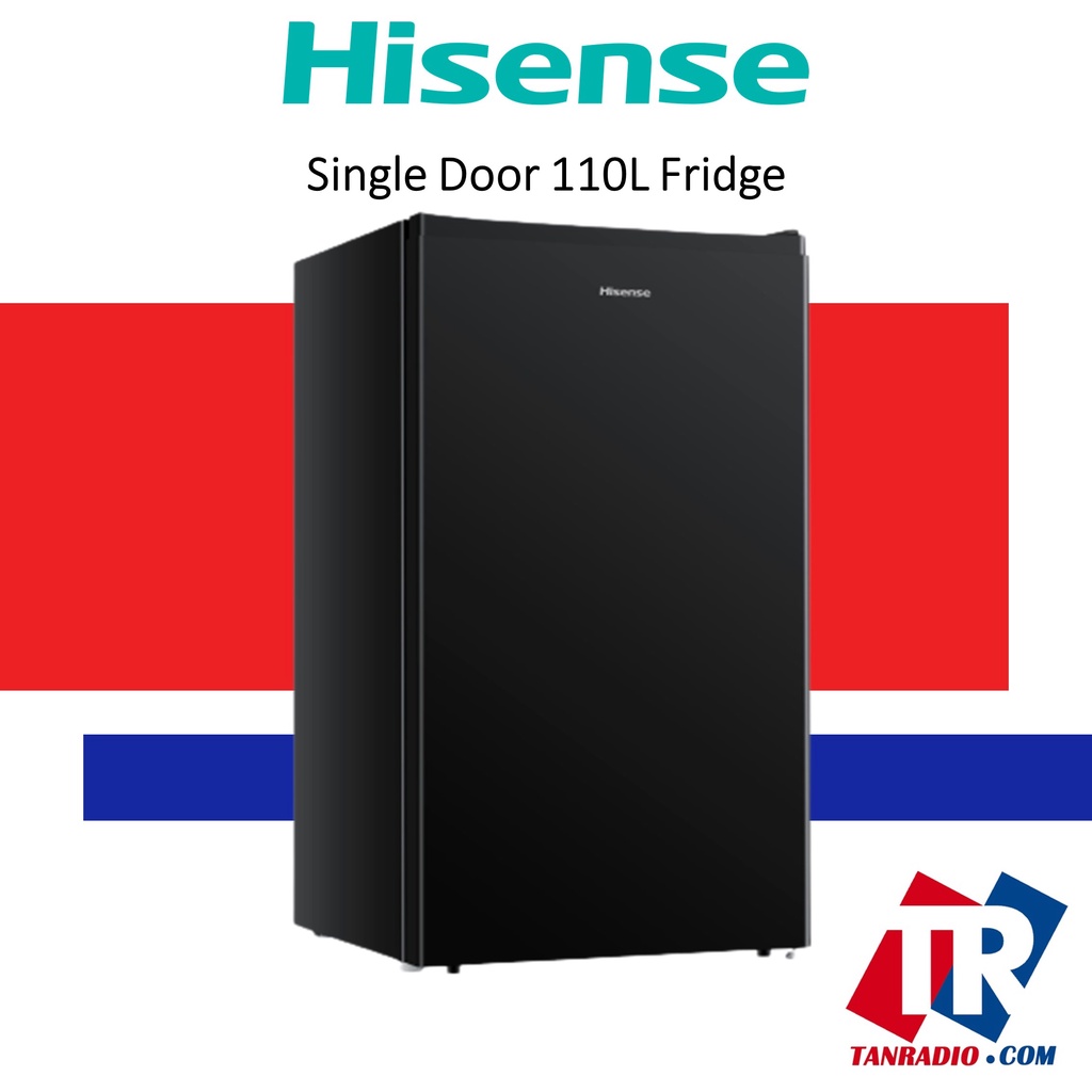 Hisense RR120D4ABN1 110L Refrigerator Single Door Fridge Mini Bar Black