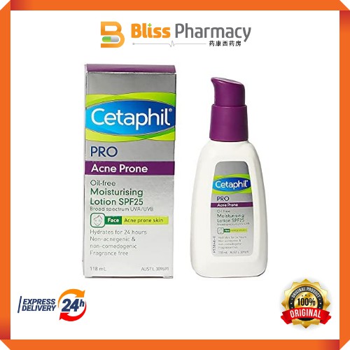 Cetaphil Pro Acne Prone Oil Free Facial Moisturising Lotion Spf25 118ml Shopee Malaysia