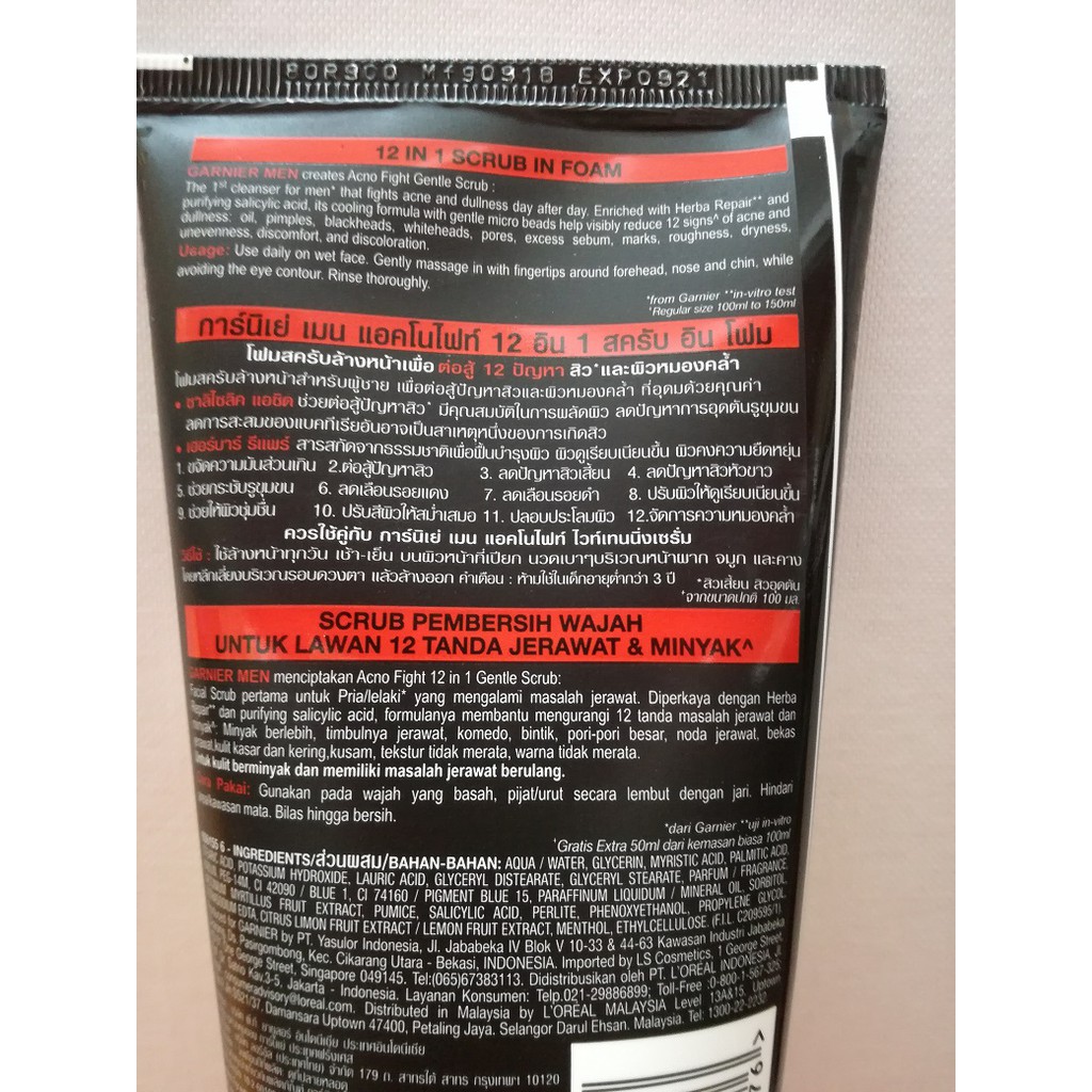 garnier men acno fight ingredient