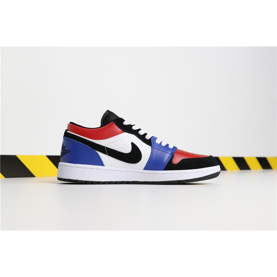 Air Jordan 1 Low Top 3 Black Blue Red Shoes Best Price 124 Shopee Malaysia