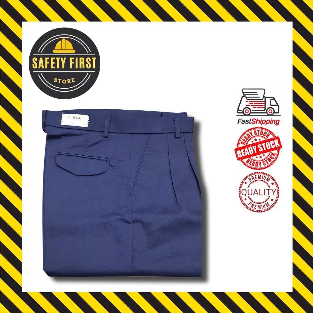 FRANK School Long Pants Navy Blue Biru Secondary Seluar Menengah