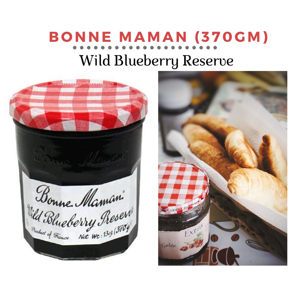 [READY STOCK] BONNE MAMAN Wild Blueberry Reserves Jam 370gm Exp Date