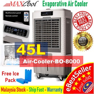 MaxCool 30-45L Evaporative Air Cooler 45L Water Tank Mist Fan 3x Cooling Pad Air Cond Penyejuk Udara Dingin冷风机
