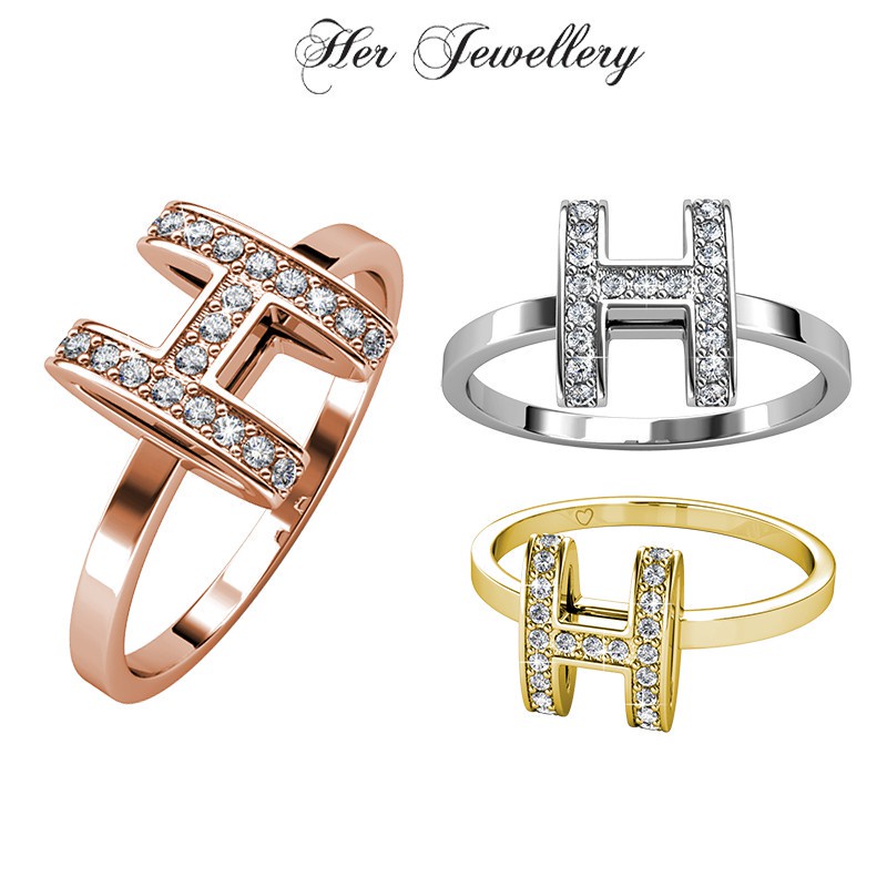 Her Jewellery Honey Ring - Luxury Crystal Embellishments with 18K Gold plating