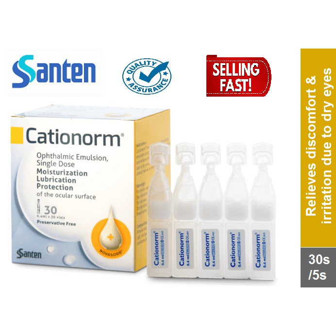 NW 12 SALES !!! Exp 09/2022 Cationorm Eye drops emulsion 0.4ml x30s