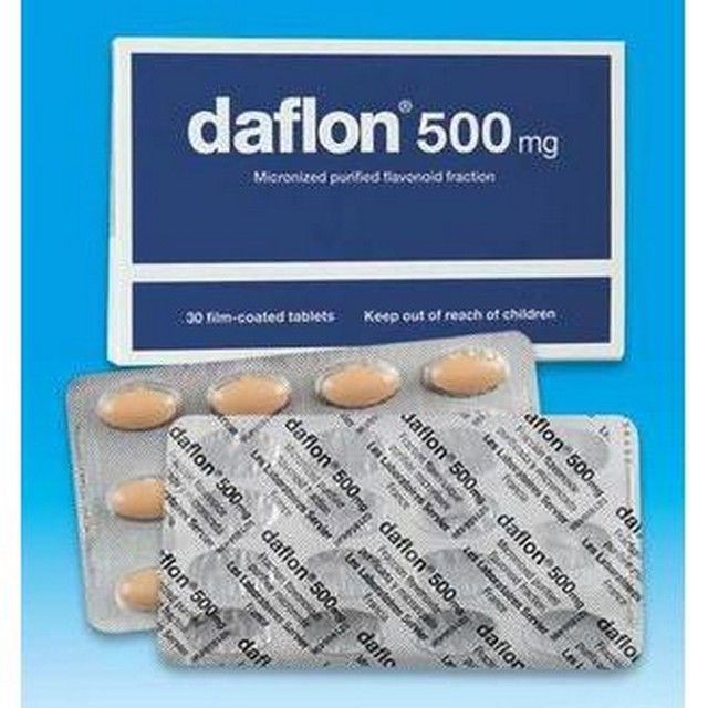 Daflon 500 Mg For Poor Venous Circulation And Haemorrhoids 60 Tablets