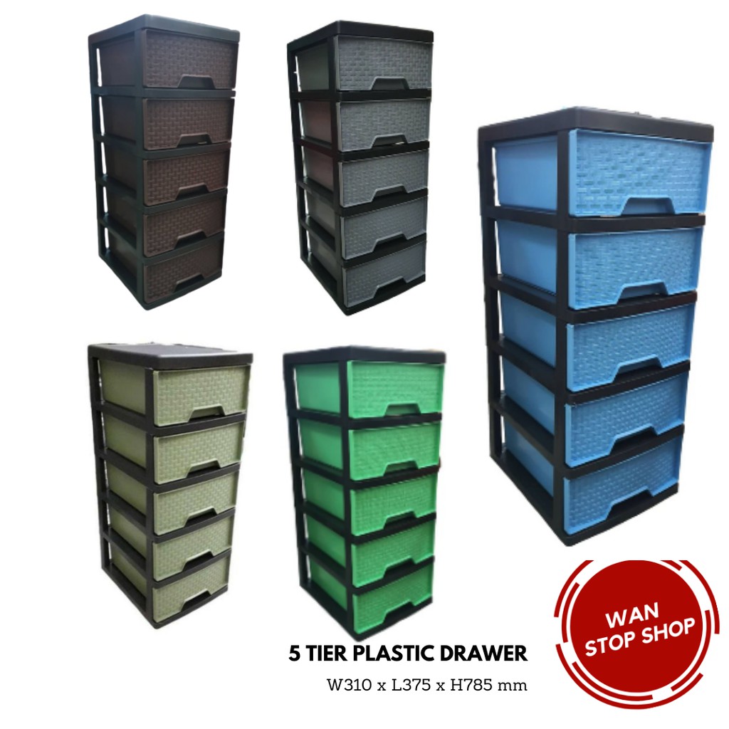 5 Tier Plastic Drawer Plastic Storage Drawer Storage