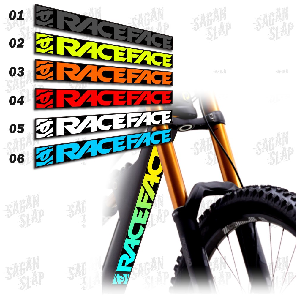 1Pc 45x4.5cm RACEFACE Pattern Downtube Sticker Decal Accessories for ...