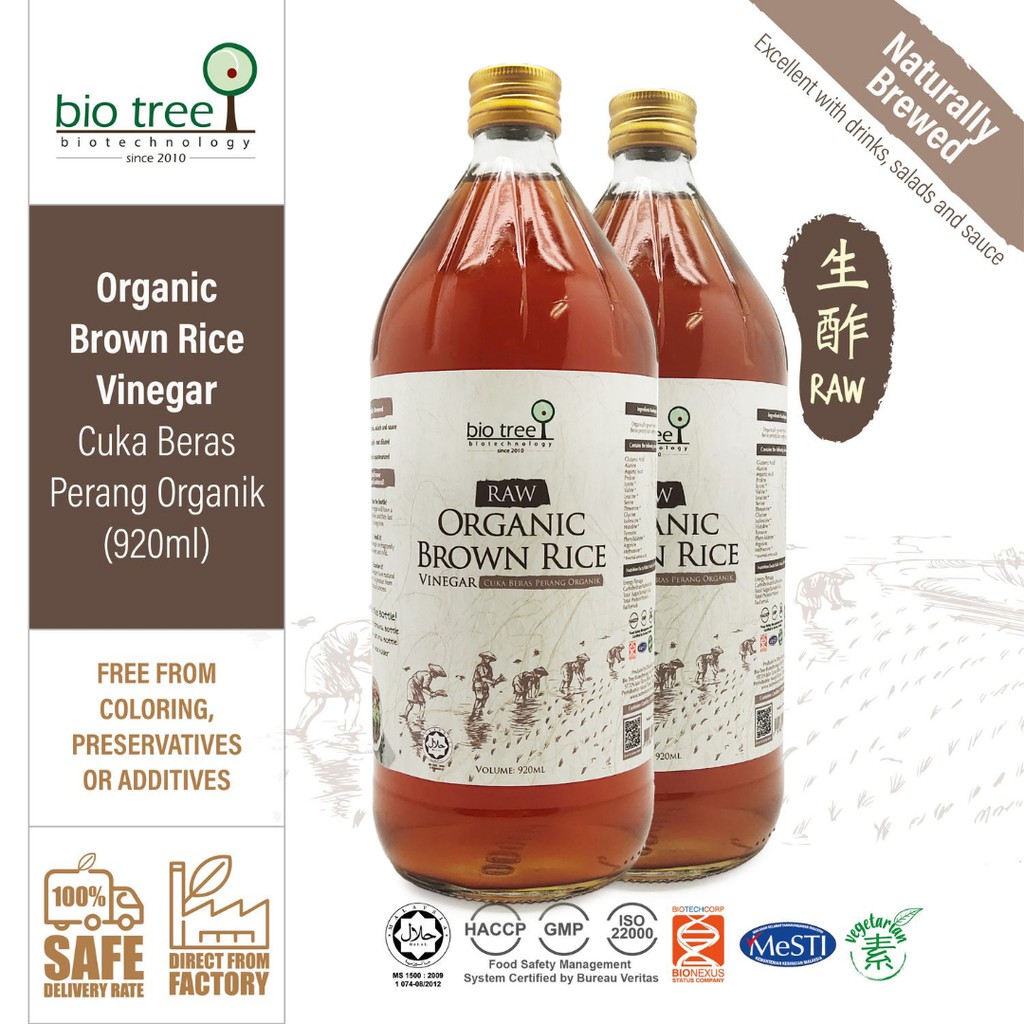 Bio Tree Organic Brown Rice Vinegar 920ml (Twin pack) Shopee Malaysia