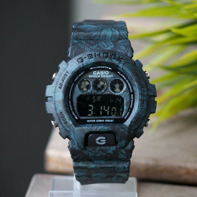 g shock floral green