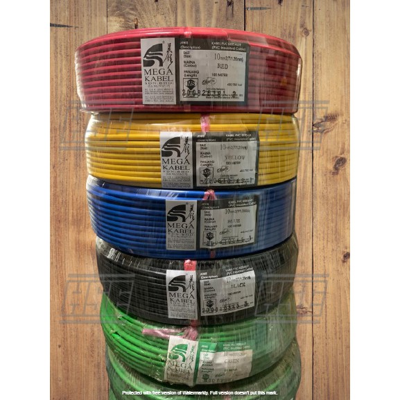 *Cut By Meter* MEGA KABEL 10MM Insulated PVC 100 Pure Copper Cable
